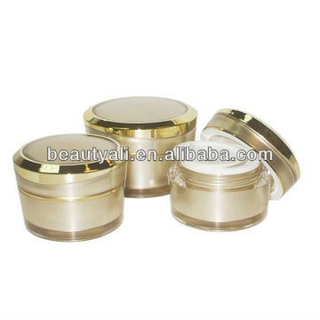 Acrylic Jars of Silver Ring cosmetic packaging